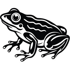 Frog isolated vector, Frog silhouette vector art