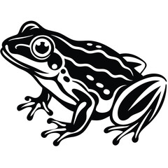 Frog isolated vector, Frog silhouette vector art