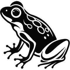 Frog isolated vector, Frog silhouette vector art