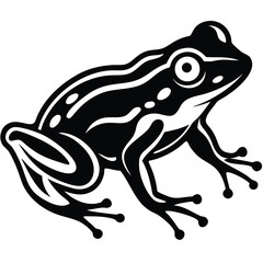 Frog isolated vector, Frog silhouette vector art