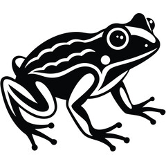 Frog isolated vector, Frog silhouette vector art
