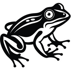 Frog isolated vector, Frog silhouette vector art
