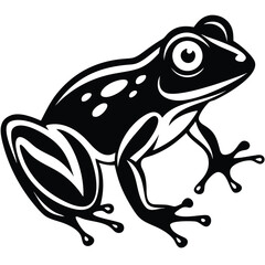 Frog isolated vector, Frog silhouette vector art