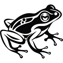 Frog isolated vector, Frog silhouette vector art