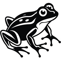 Frog isolated vector, Frog silhouette vector art