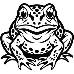 Frog isolated vector, Frog silhouette vector art