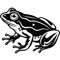 Frog isolated vector, Frog silhouette vector art