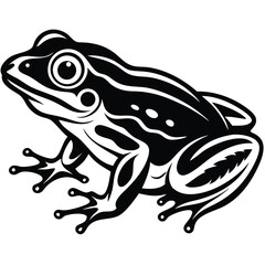 Frog isolated vector, Frog silhouette vector art