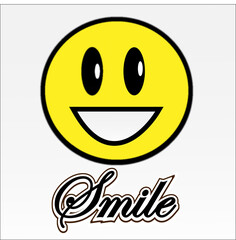 Happy Smile shape with text