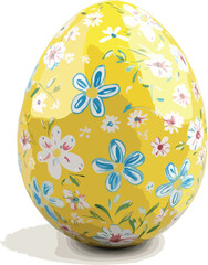 easter egg with flowers