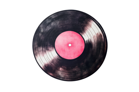 Vinyl record music lp album audio vintage sound nostalgia pink label black disc