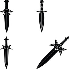 Dagger Silhouette vector illustration