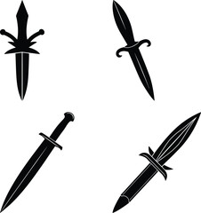 Dagger Silhouette vector illustration
