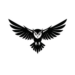 Obraz premium Owl with Wings Outspread