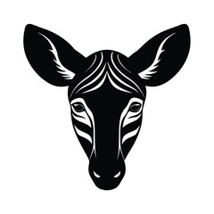 okapi face vector art silhouette