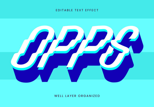 Opps Text Effect Design Template
