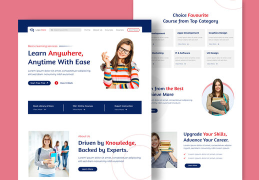 Elearning Landing Page Design