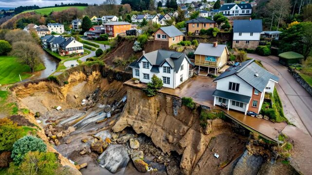 Homes Teetering on the Edge of Disaster After Severe Erosion