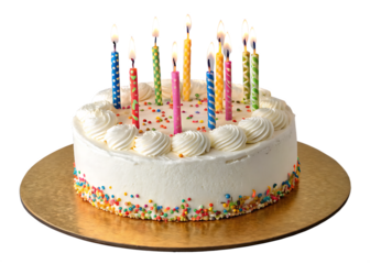 birthday cake isolated on white