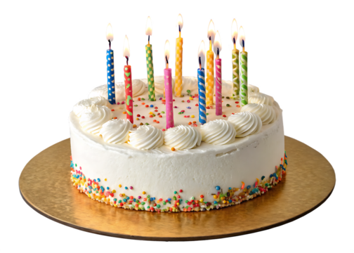 birthday cake isolated on white