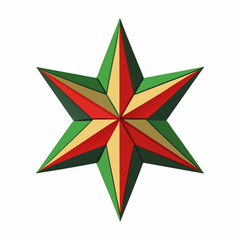 Fototapeta premium Christmas star isolated on white background