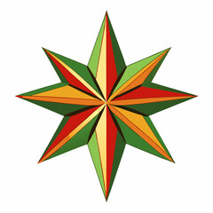 Fototapeta premium Christmas star isolated on white background