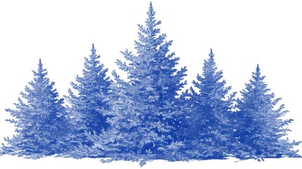 Obraz premium Winter Forest Silhouette