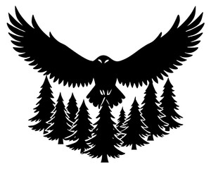 Obraz premium eagle with wings isolated