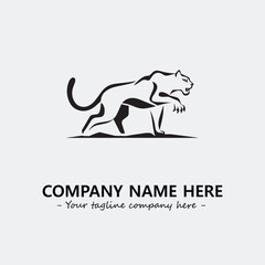 Phanter illustration black and white for logo company vector image
