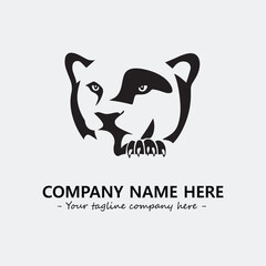 Phanter illustration black and white for logo company vector image
