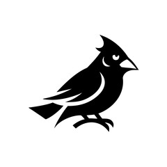 Bold logo featuring a flying cardinal, perfect for a company or team identity. A stylized logo showcasing a red cardinal in flight against a backdrop of black typography spelling out "Cardinal"  .
