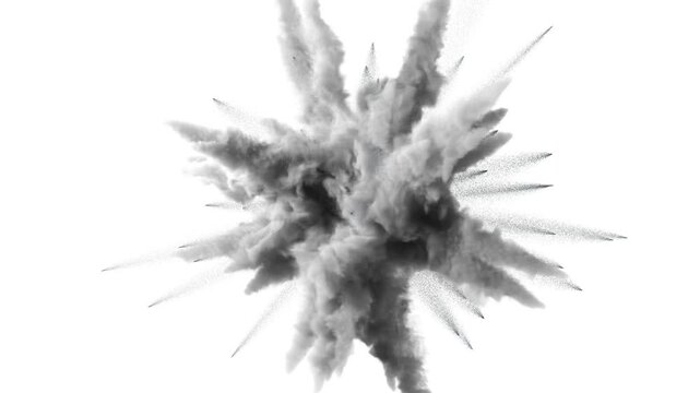 White smoke explosion - 60fps