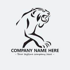 Fototapeta premium Phanter illustration black and white for logo company vector image 