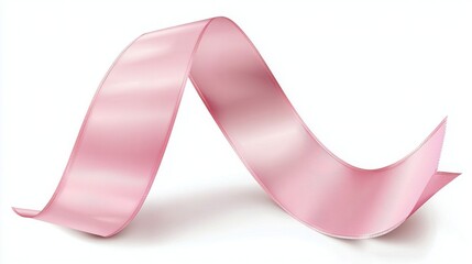 Pink satin ribbon and emblem logo design for charity event promoting uplifting and supportive initiatives