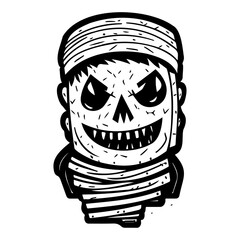 Whimsical Mummy Cartoon Character Illustration