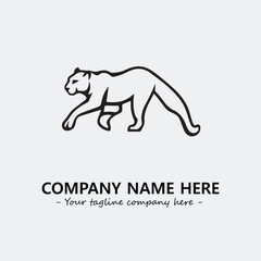 Phanter illustration black and white for logo company vector image
