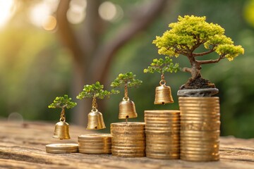 money tree and coins