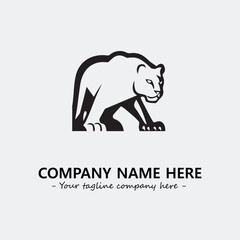 Phanter illustration black and white for logo company vector image
