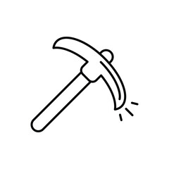 Pickaxe Icon vector stock illustration