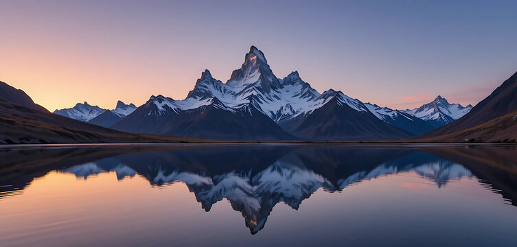 Monte Fitz Roy Reflections, Argentina – Mountain mirrored in still water at dawn in Patagonia.