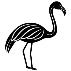 flamingo silhouette vector