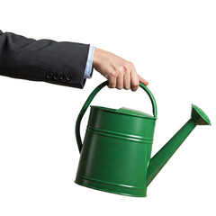 hand holding watering can