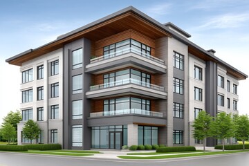 Fototapeta premium A mixed-use development combining residential, retail, and green space