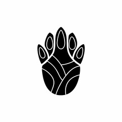 creative details Bunny Paw Print Icon Vector Illustration