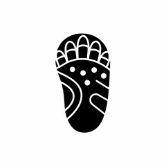 creative details Bunny Paw Print Icon Vector Illustration