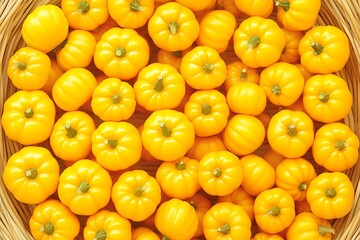 Miniature Pumpkins in Basket