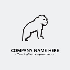 Phanter illustration black and white for logo company vector image
