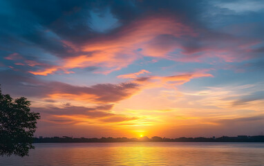 Obraz premium sunset sky background