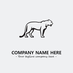 Phanter illustration black and white for logo company vector image
