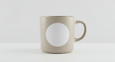 Obraz premium Simple Coffee Mug Mockup for Customizable Design Display on Table